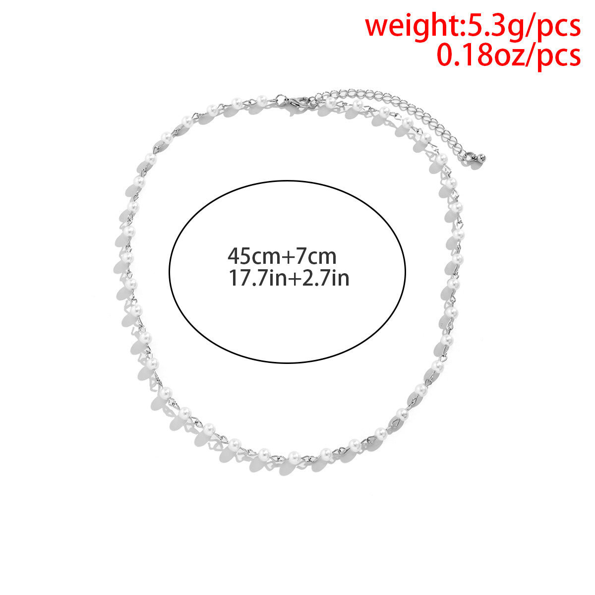 Chloe Spliced Pearl Necklace - Silver Style 1 [KOO4QNKA]