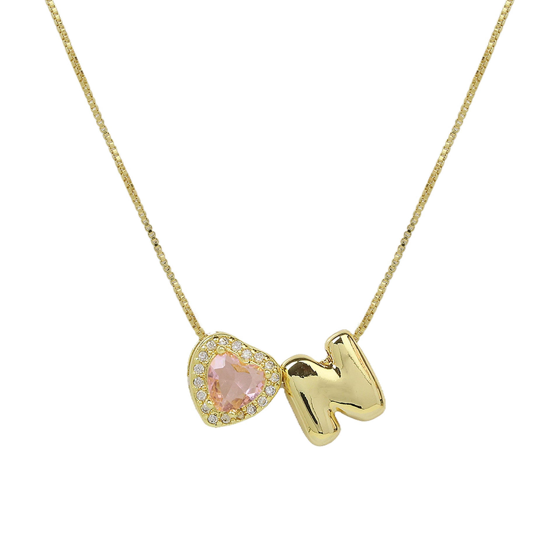 Rome Pearl Initial Necklace - N Letter [9ZLAY24H]
