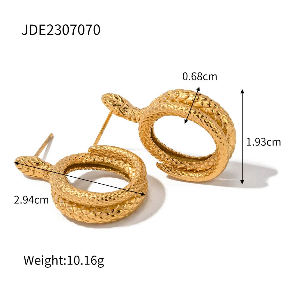 Anessa Snake Hoop Earrings - undefined