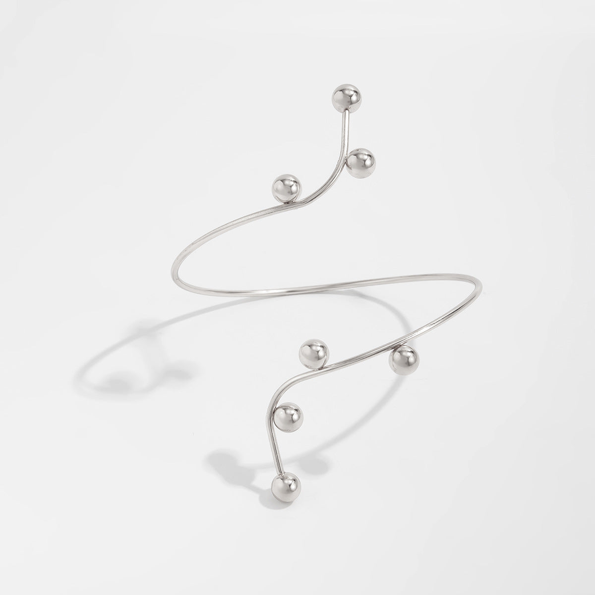 Aiko Minimalist Sphere Arm Cuff - Iron [UT94R11B]