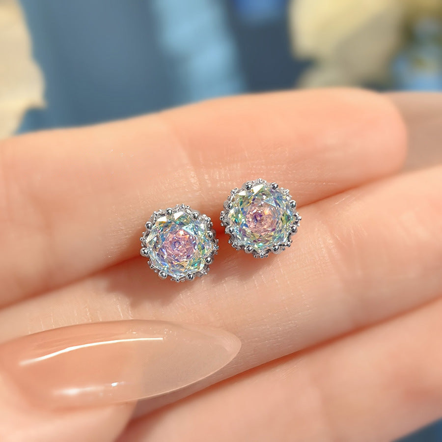Lainee Octagonal Gemstone Jewelry Set - Colorful Diamond Stud Earrings [F08TEG0M]