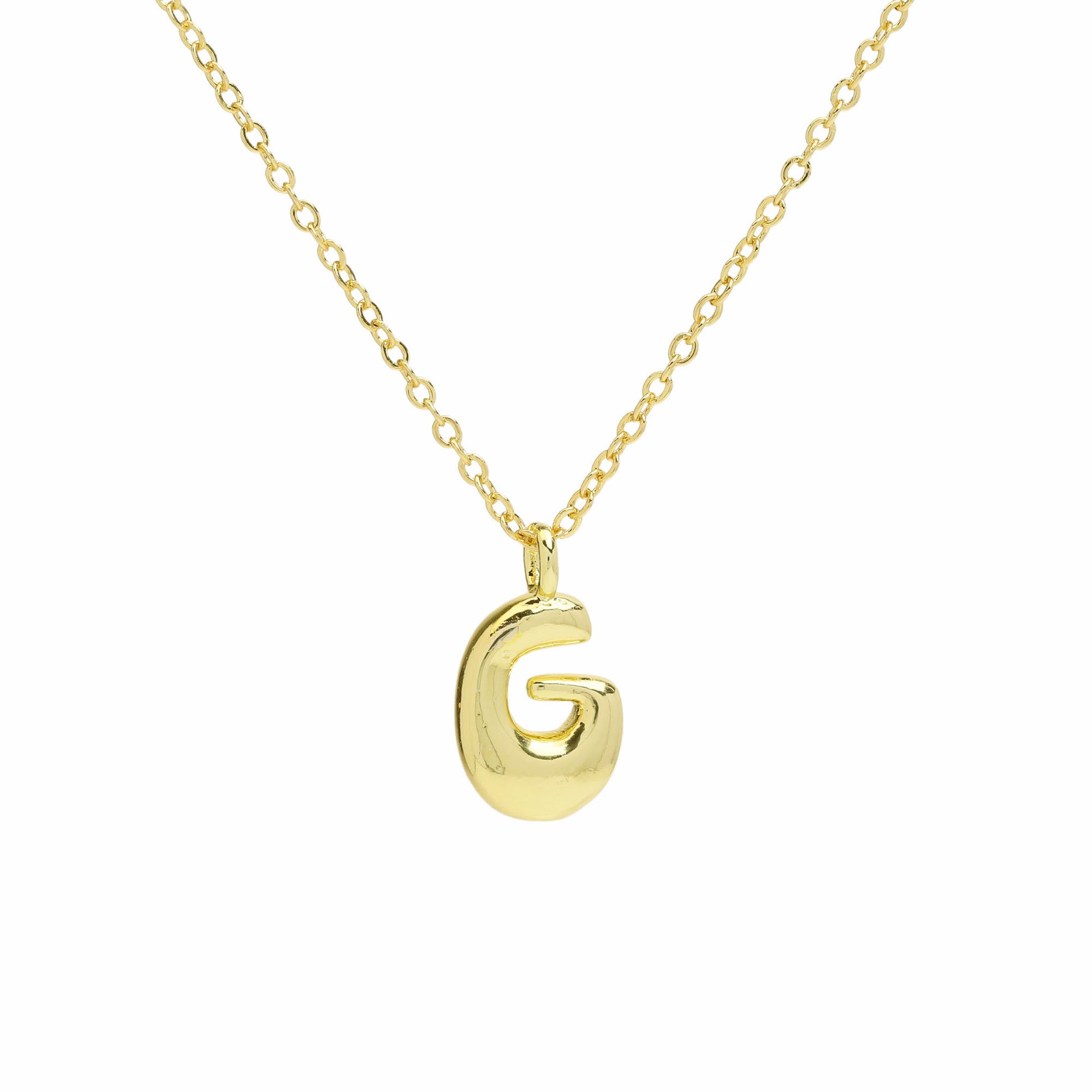 Vanya Gold Initial Bubble Necklace - Letter G [XKH54GXS]