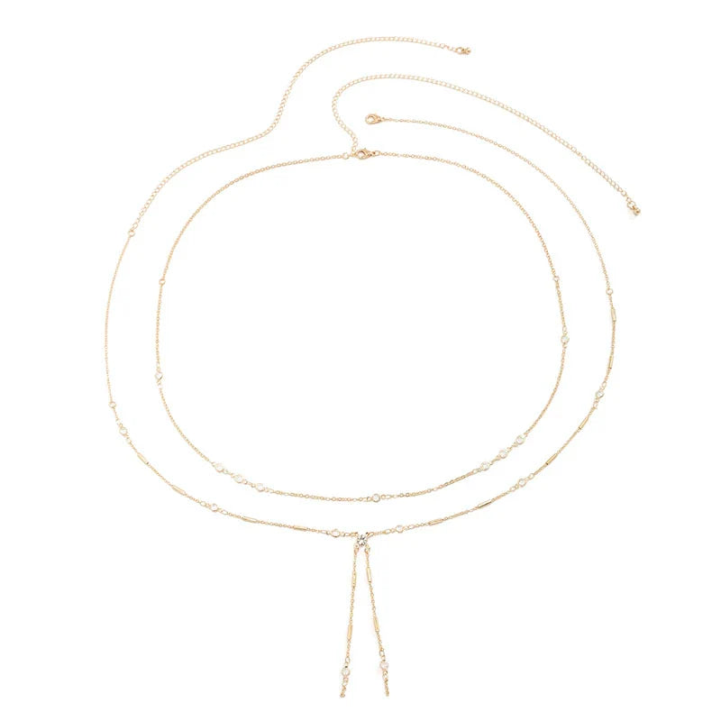 Kelahni Crystal Body Chain Set - Gold