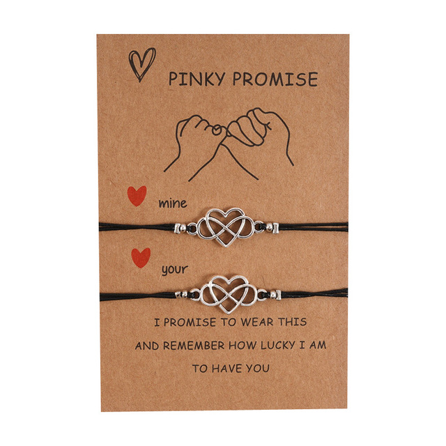 Hayzel Duo Charm Bracelets - Hollow Heart