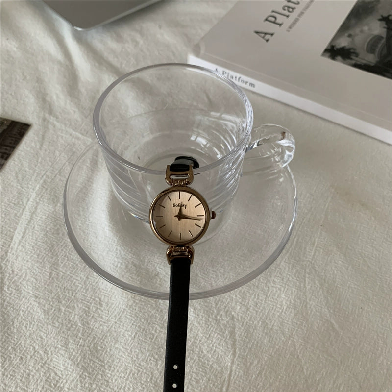 Rebel Minimalist Leather Watch - Black [0PQ6F2KZ]