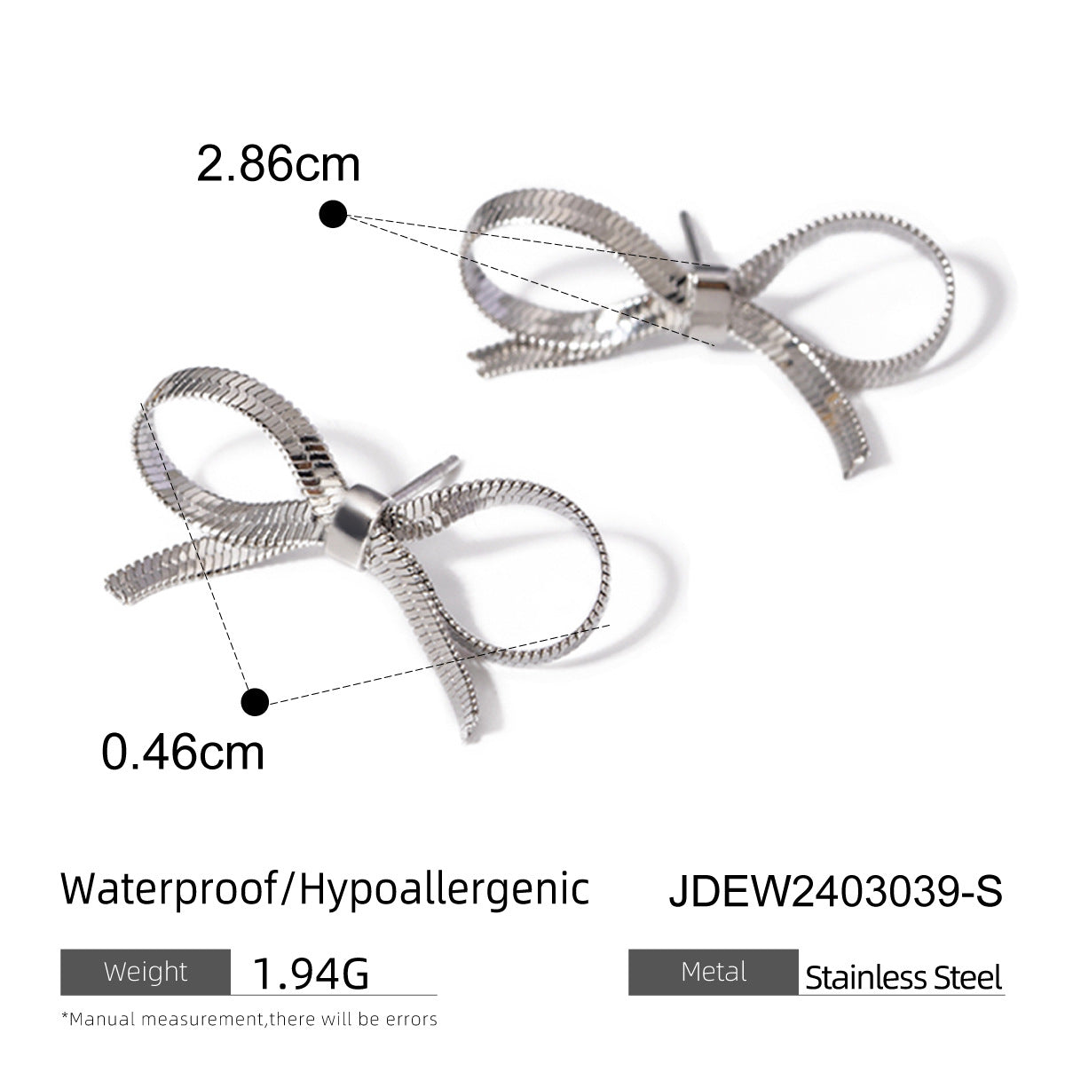 Isadora Gold Bow Dangle Earrings - Gold Tone (Small) [39EWT4ES]