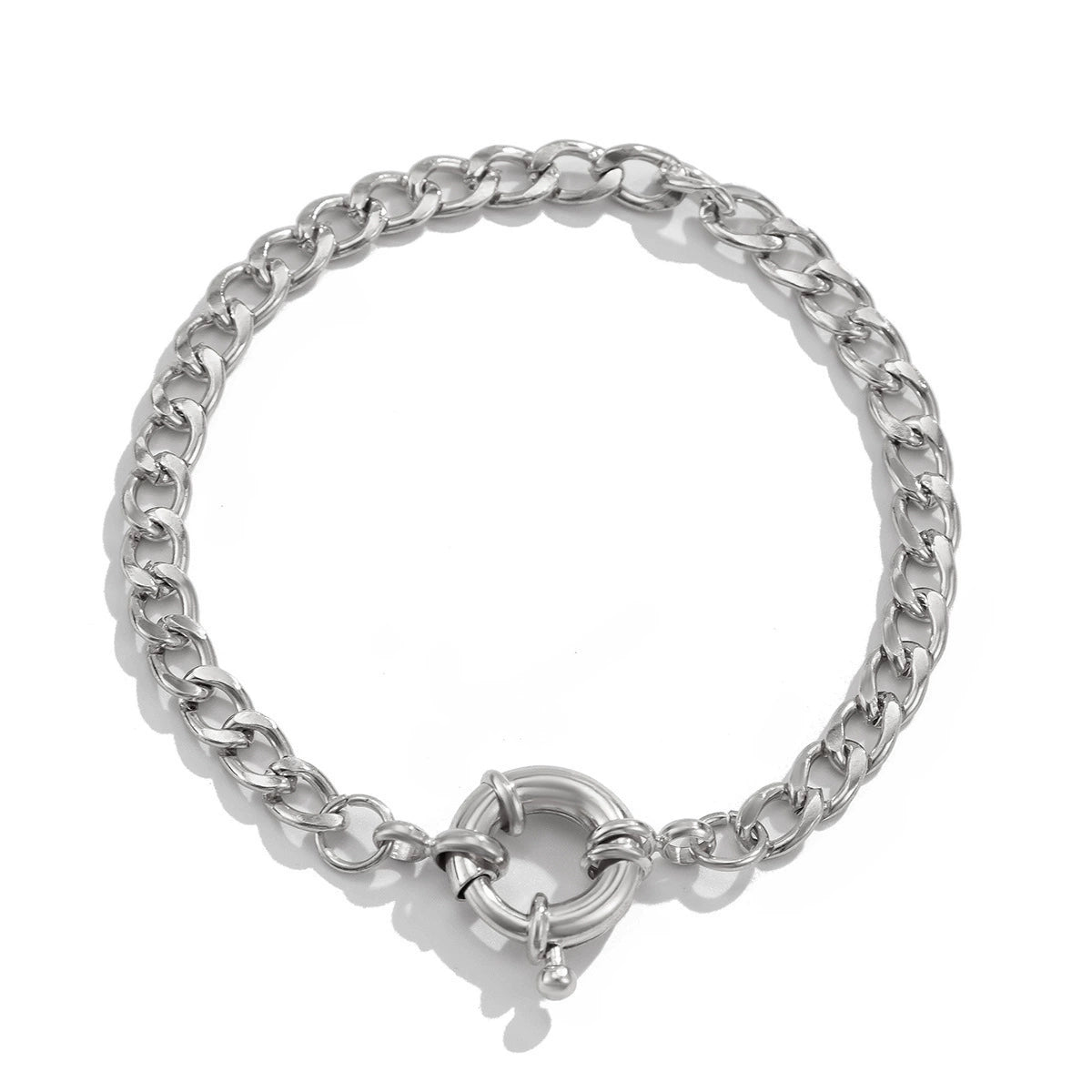 Madyson Geometric Chain Jewelry - Silver-Tone Bracelet Style 05 [D8KQMFXI]