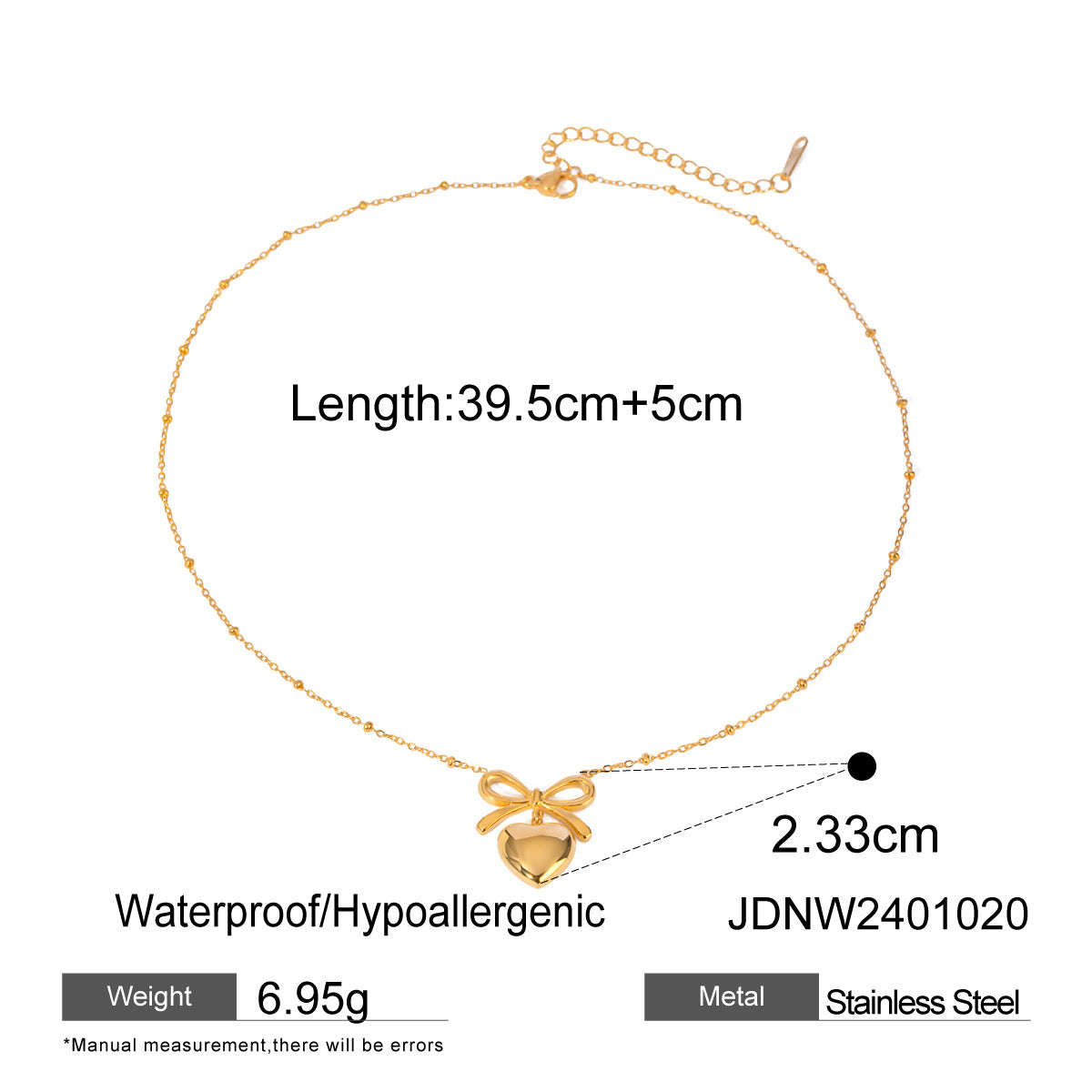 Blessin Bow Jewelry Set - JDNW2401020 Necklace [OEQOLR8R]