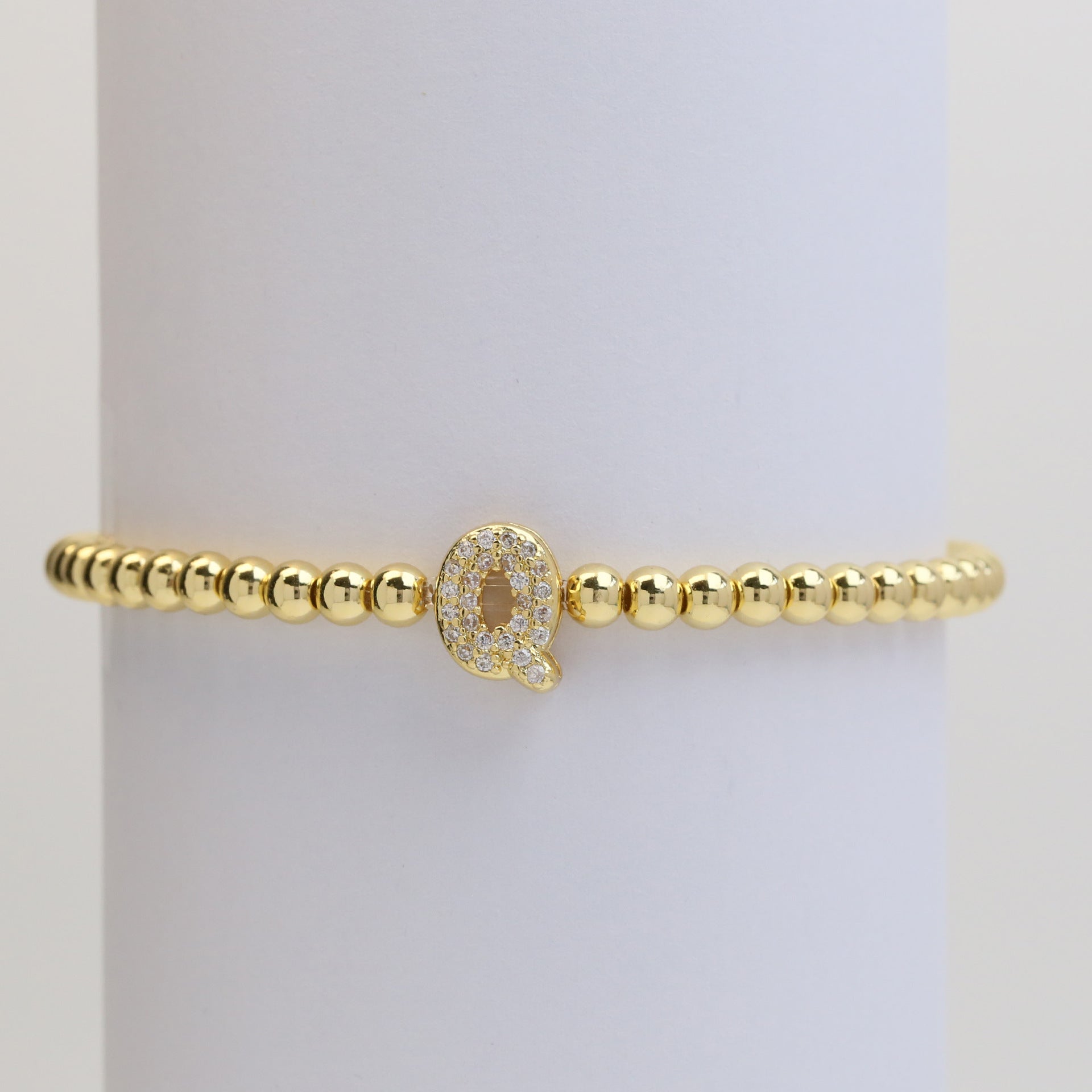 Aloni Bubble Letter Bracelet - Gold Q [T3W5EMVY]