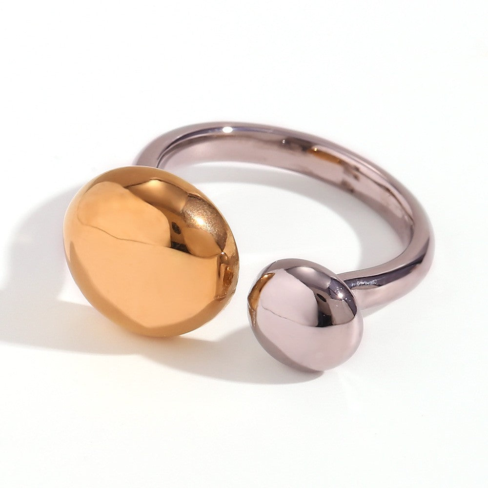 Aja Two-Tone Jewelry Collection - Open-Ended Round Disc Ring [6D0KT3LG]