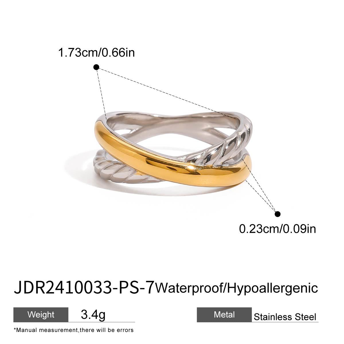 Alida Twisted Geometry Ring - JDR2410033-PS-7 [4AD3I8OL]