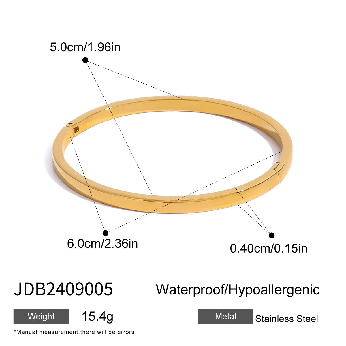 Dia Modern Buckle Cuffs - JDB2409005 [ARN8RXB9]