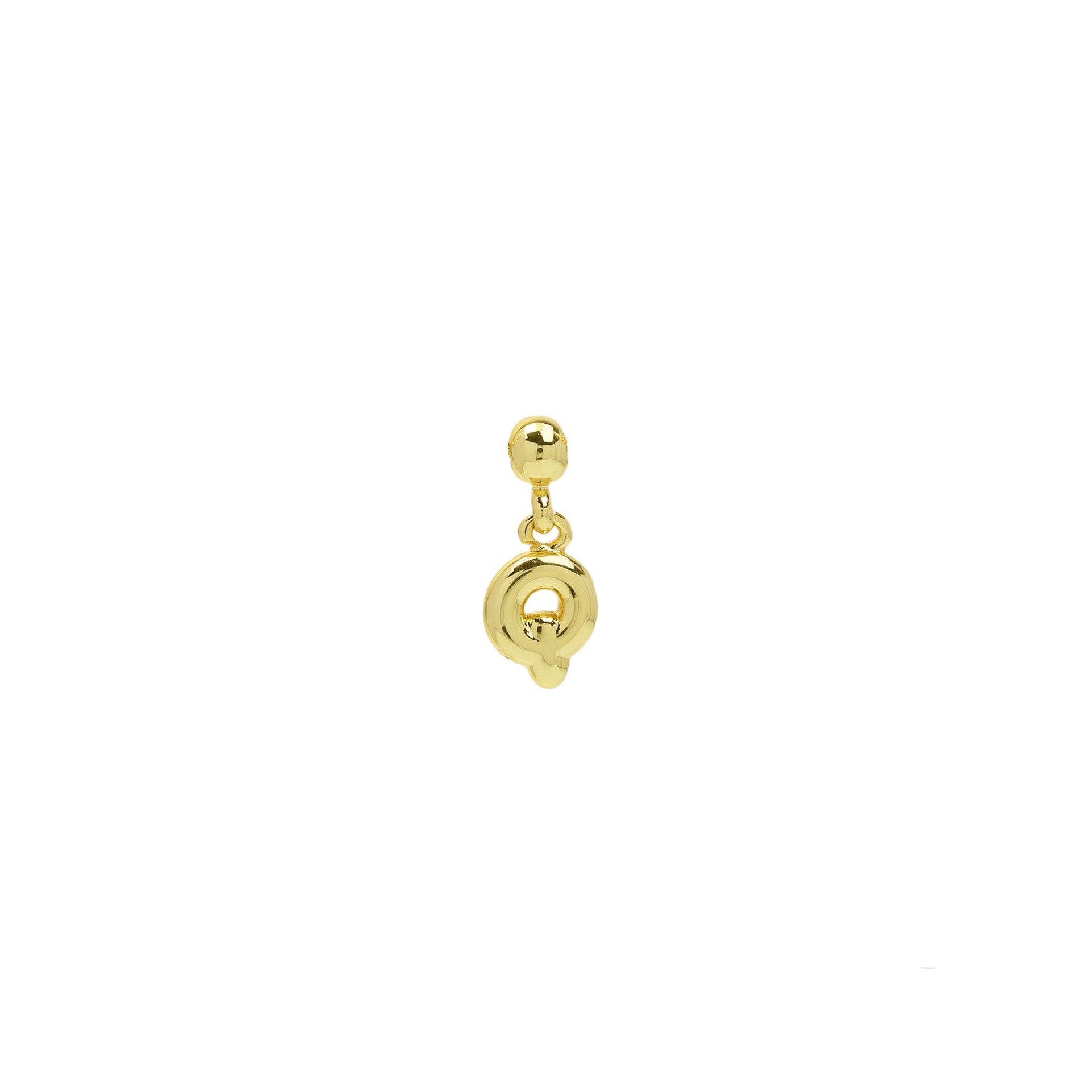 Yana Gold Bubble Initial Necklace - Gold Bubble Letter Q Necklace [U3QPYKQH]