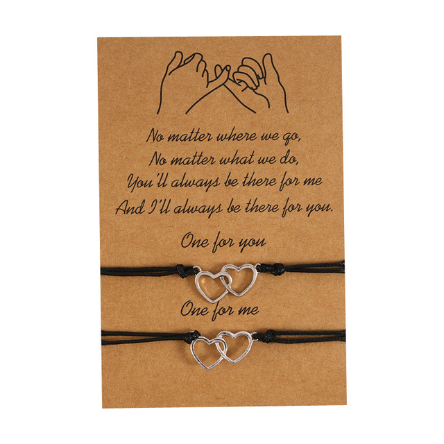 Lelia Dainty Charm Bracelet - Milky White Double Heart
