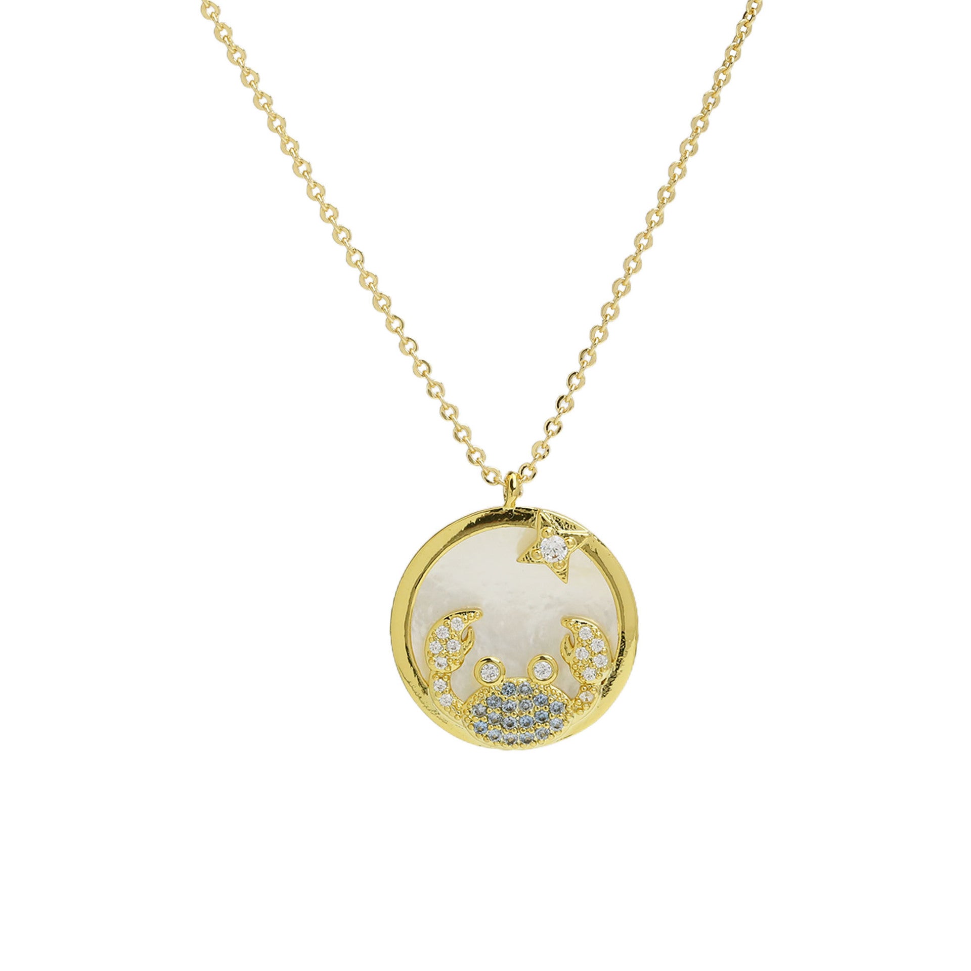 Mykenzie Zodiac Charm Necklace - Cancer [8FOPY1II]