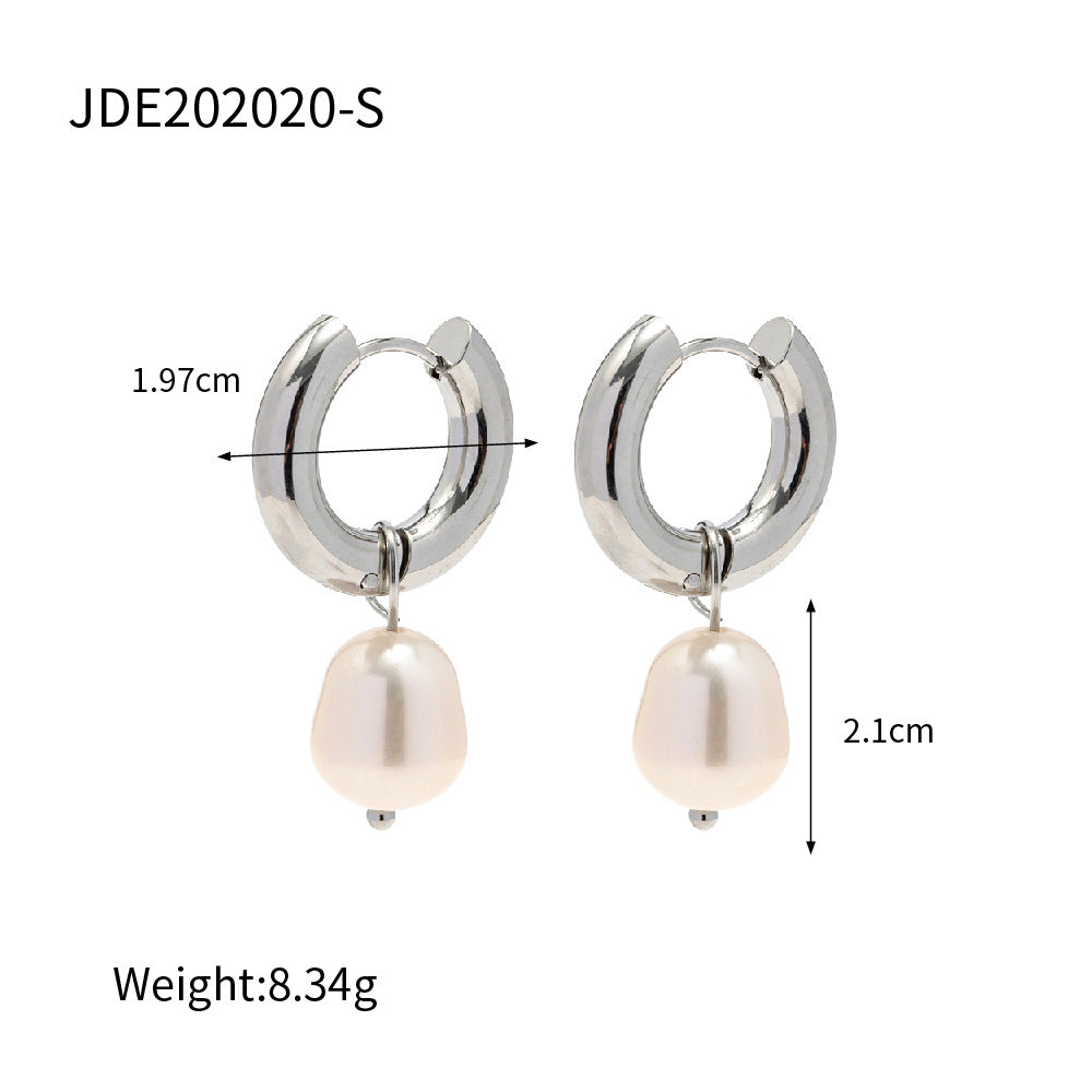 Rona Freshwater Pearl Drop Earrings - JDE202020-S [SCZOTD10]