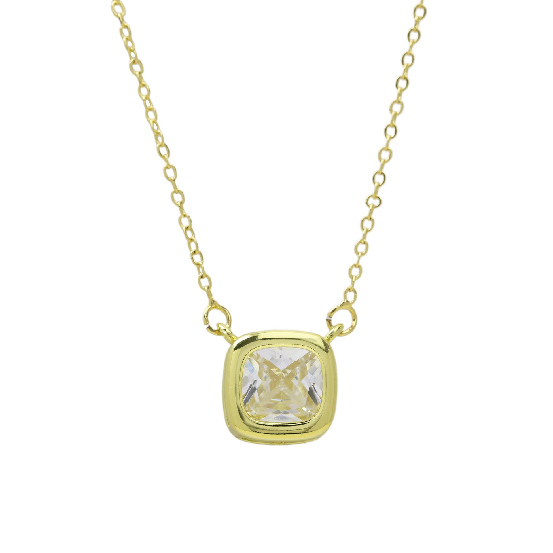 Nairobi Geometric Birthstone Necklace - April Birthstone [M0DR4WNW]