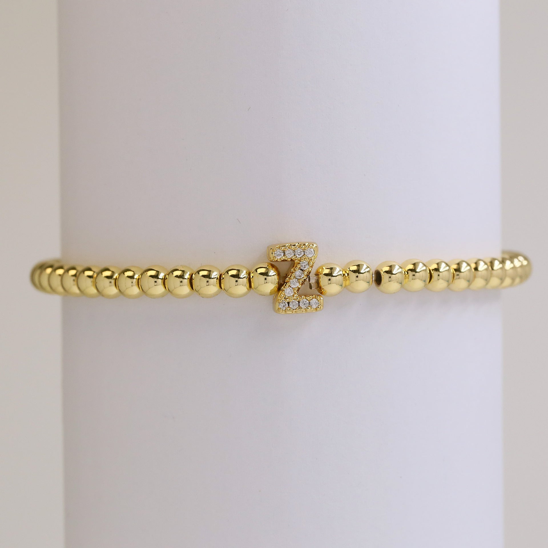 Mikah Micro-Inlay Initial Bracelet - Z [O6A8ST7C]