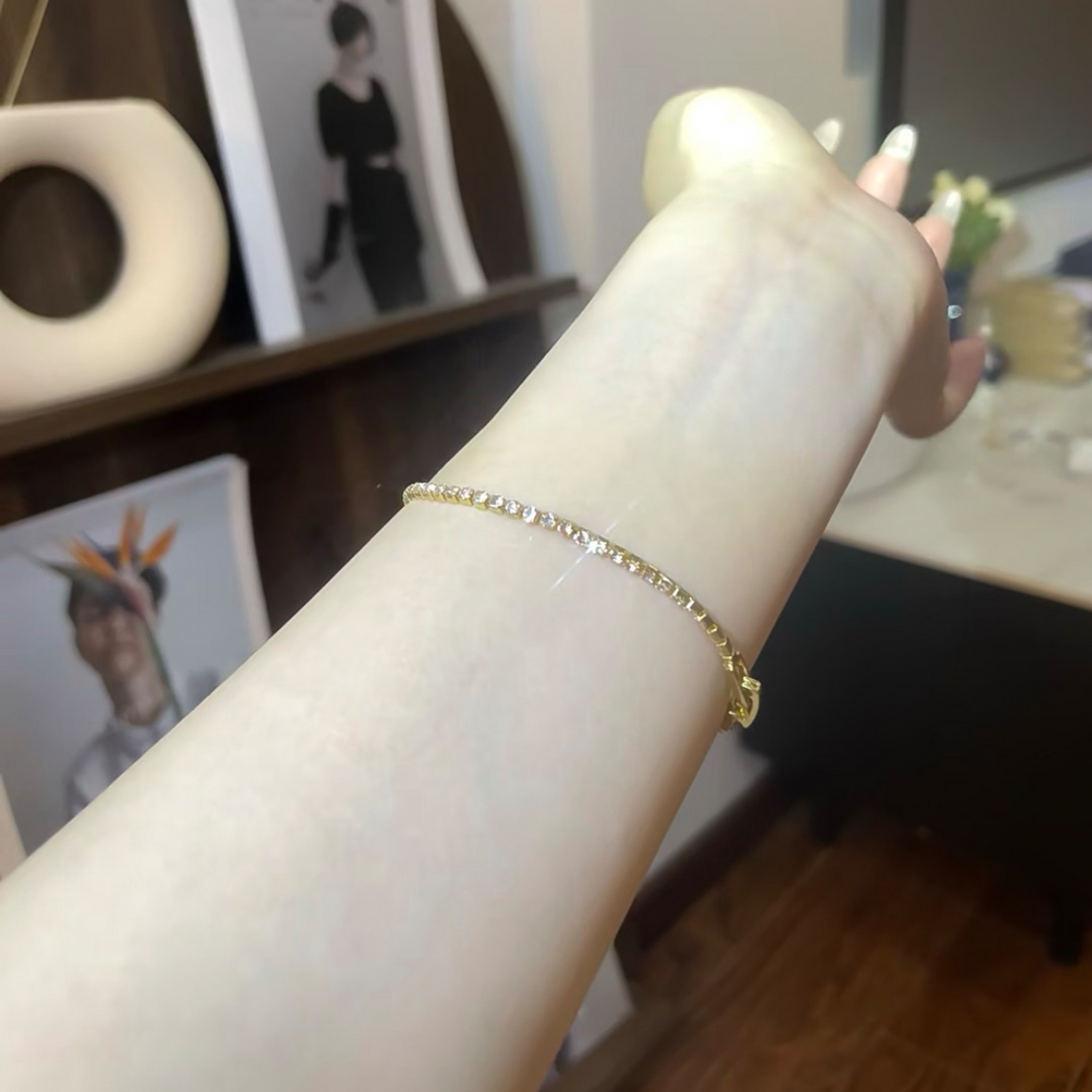 Elianah Sparkle Chain Bracelet - Gold