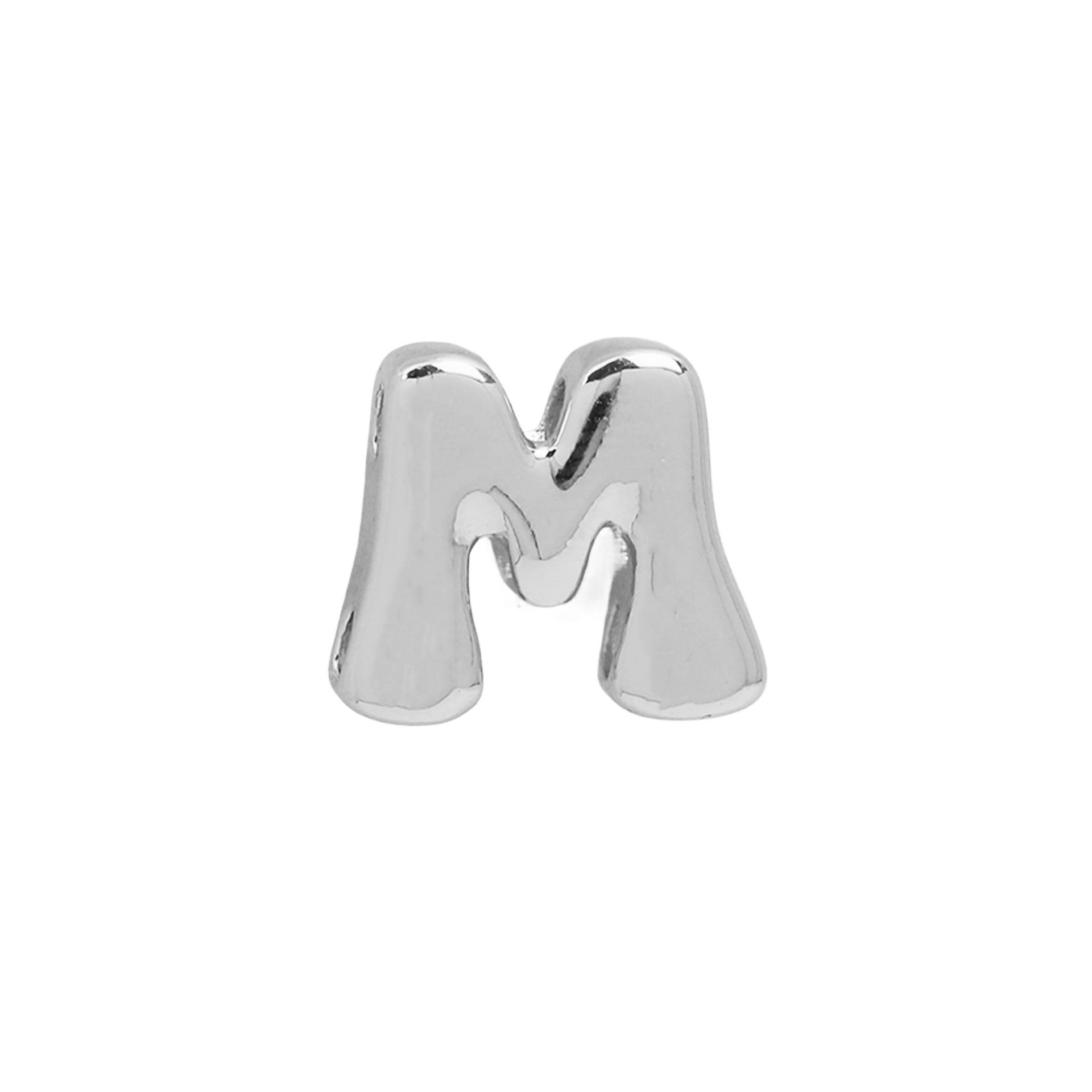 Jamyah Custom Initial Jewelry - Silver M (Pendant Only) [PDBZ30E8]