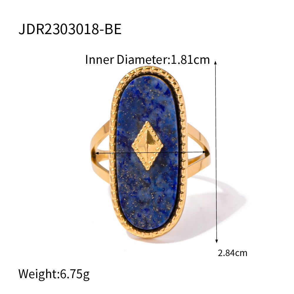 Annette Organic Stone Rings - Style JDR2303018-BE [GL609LKF]