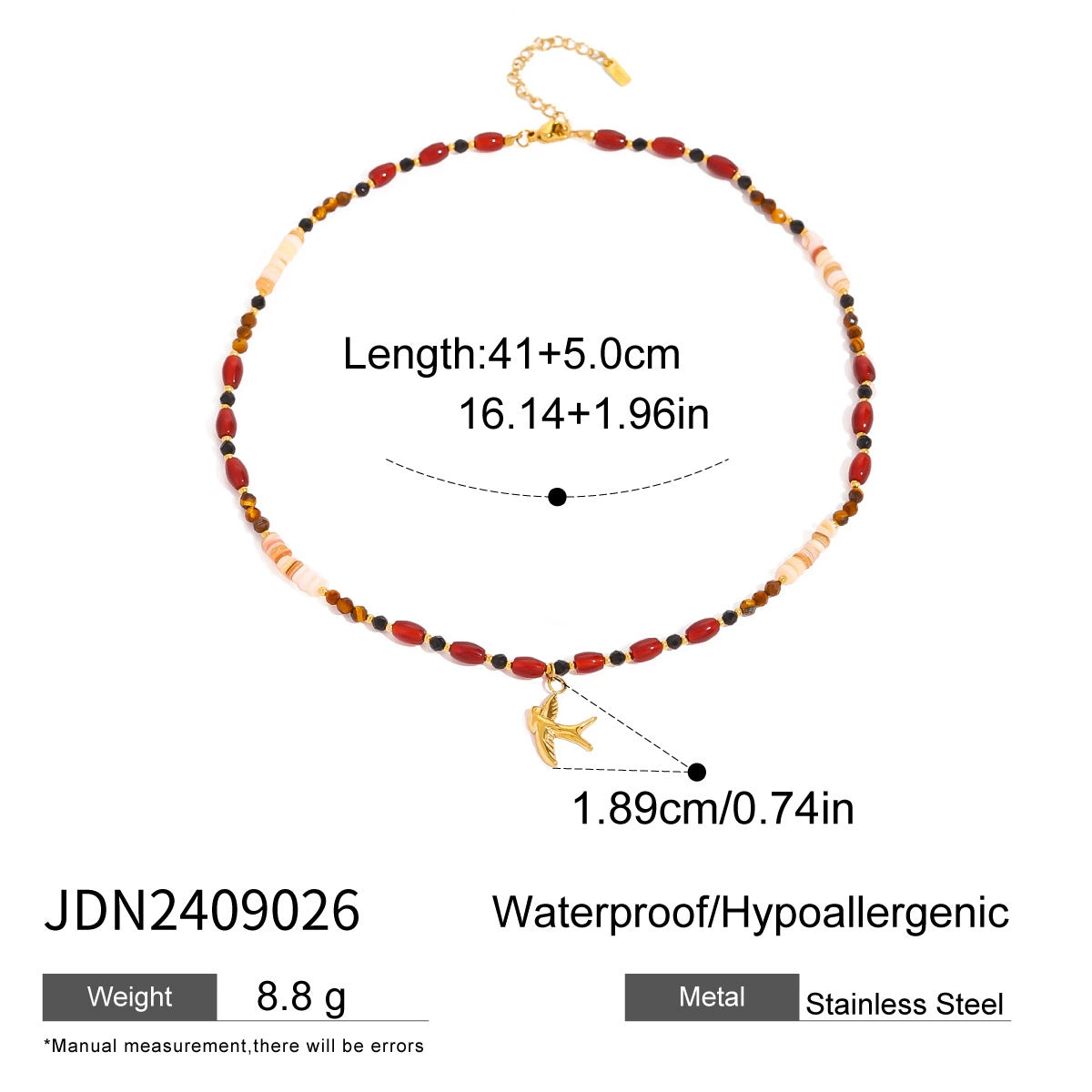 Zianna Tiger Eye Pendant Necklace - JDN2409026 [NIIGXNSE]