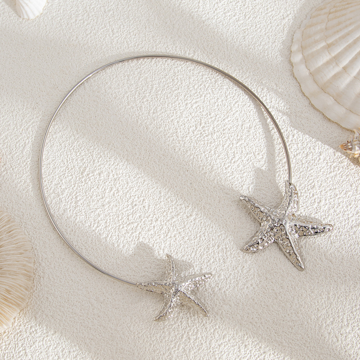 Naevia Bloom Starfish Choker - Silver Style A [HUR1QWMY]