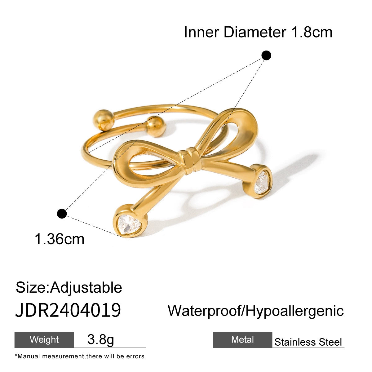 Alyssandra Bow Heart Zircon Ring - Bow Heart Zircon Ring [4UJFLBEN]