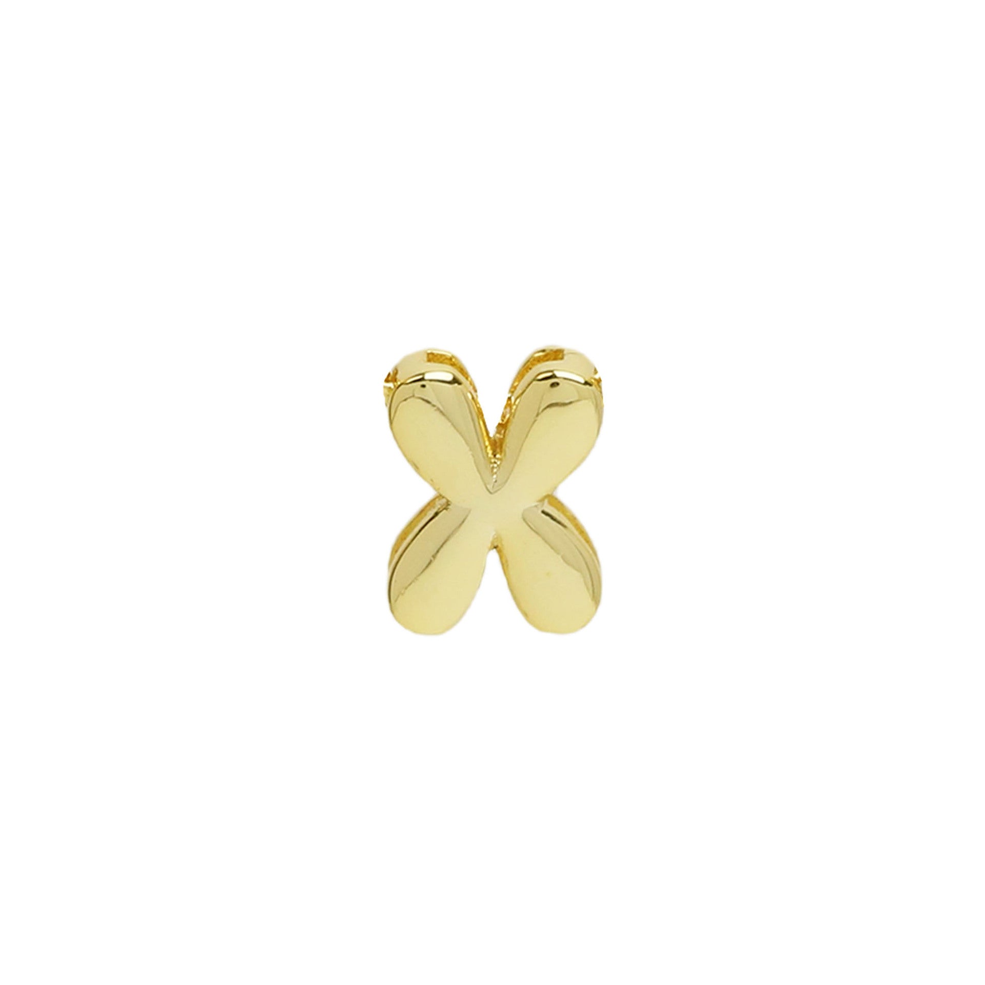 Devora Bubble Letter Necklace - Gold Tone Letter X Pendant [0EO126SX]