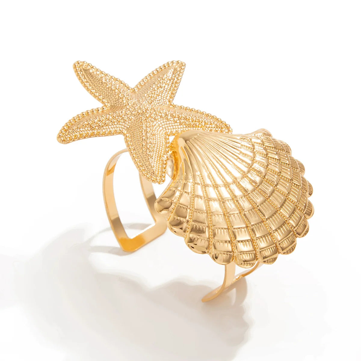 Jayleen Starfish Scallop Cuff - Gold