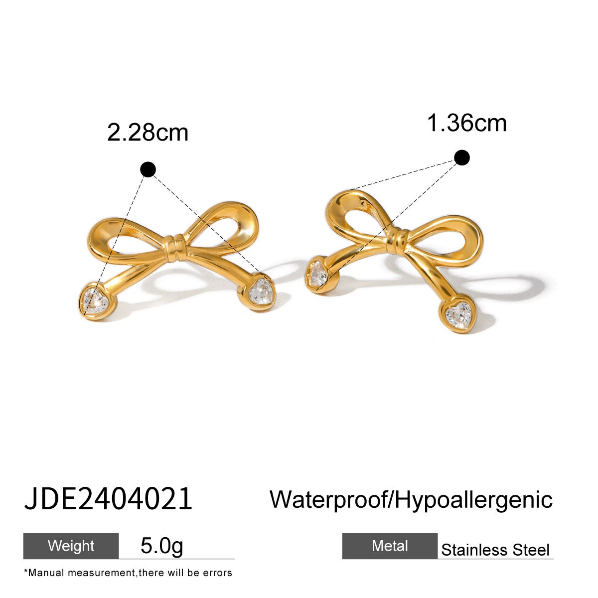 Alyssandra Bow Heart Zircon Ring - Bow Heart Zircon Earring [0FEBPHCC]