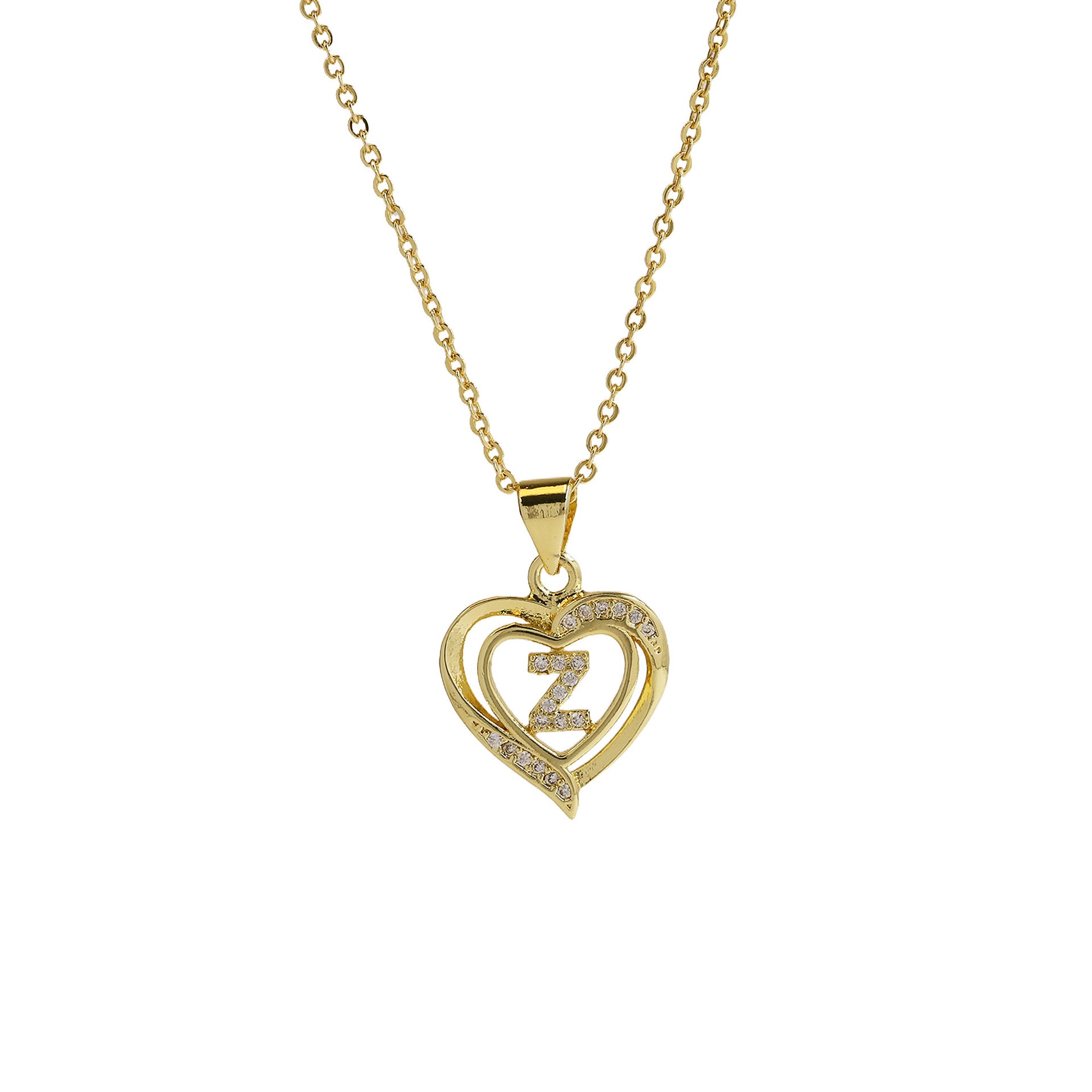 Kamarie Initial Heart Necklace - Necklace Z [7SV1TC29]