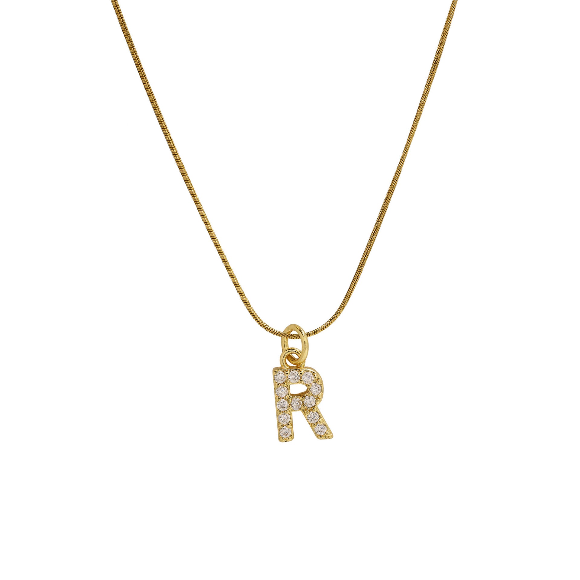 Killian Initial Zircon Necklace - R [UO6HKZ93]