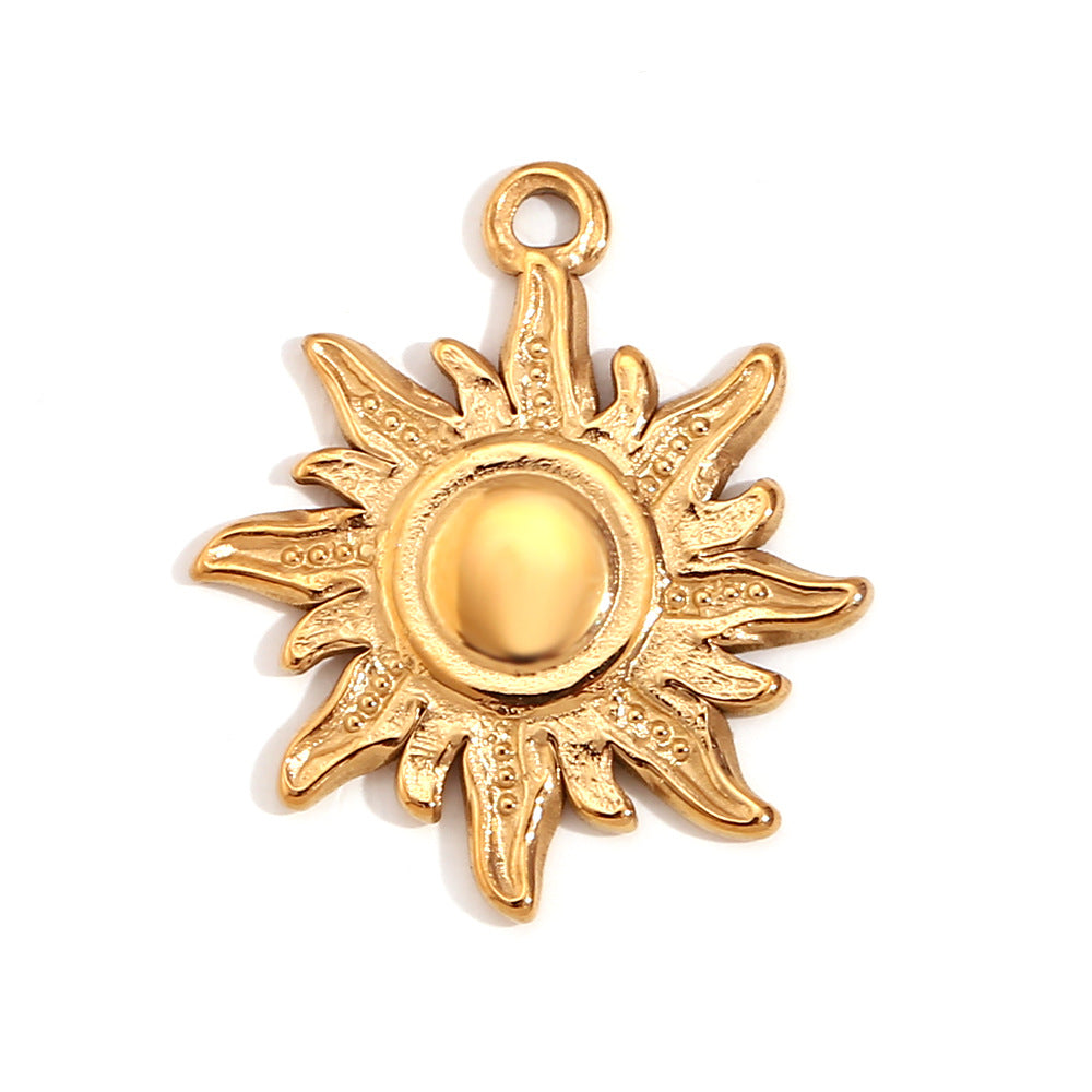 Kalayah Geometric Celestial Charms - Irregular Flame Sun Pendant [U0MXFQC5]