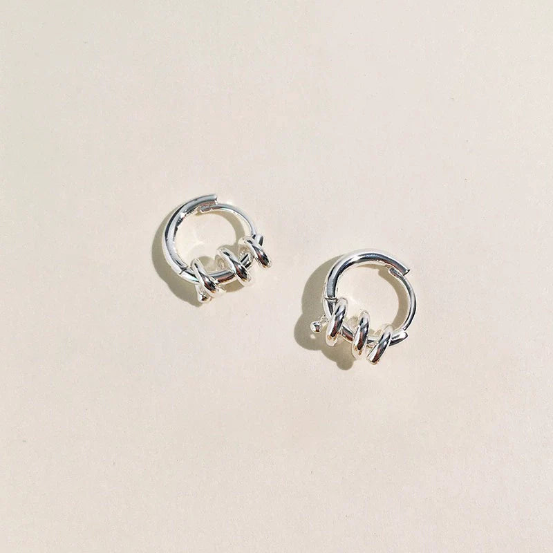 Maryan French Coil Earrings - Silver