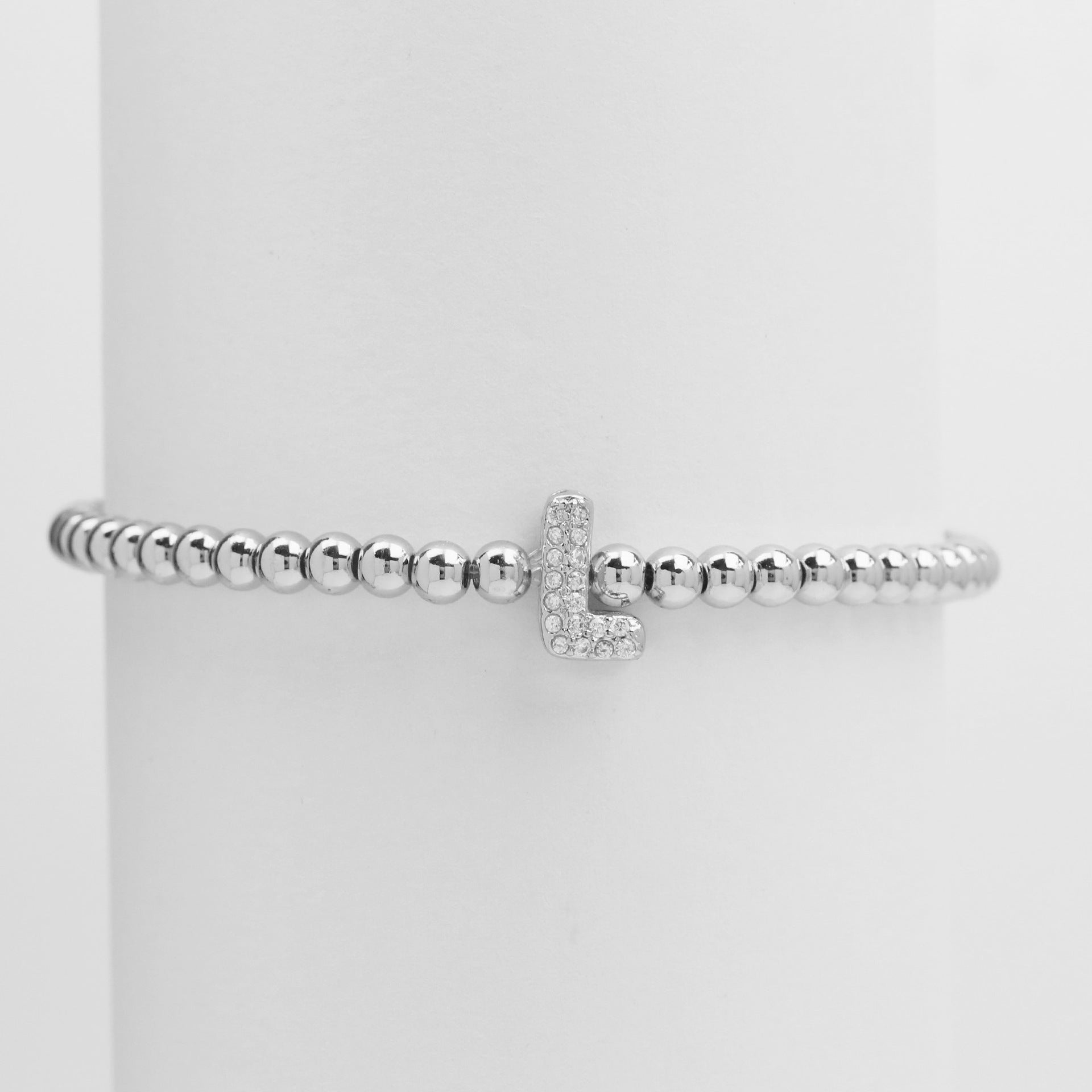 Aloni Bubble Letter Bracelet - Silver L [V4Y50J1V]