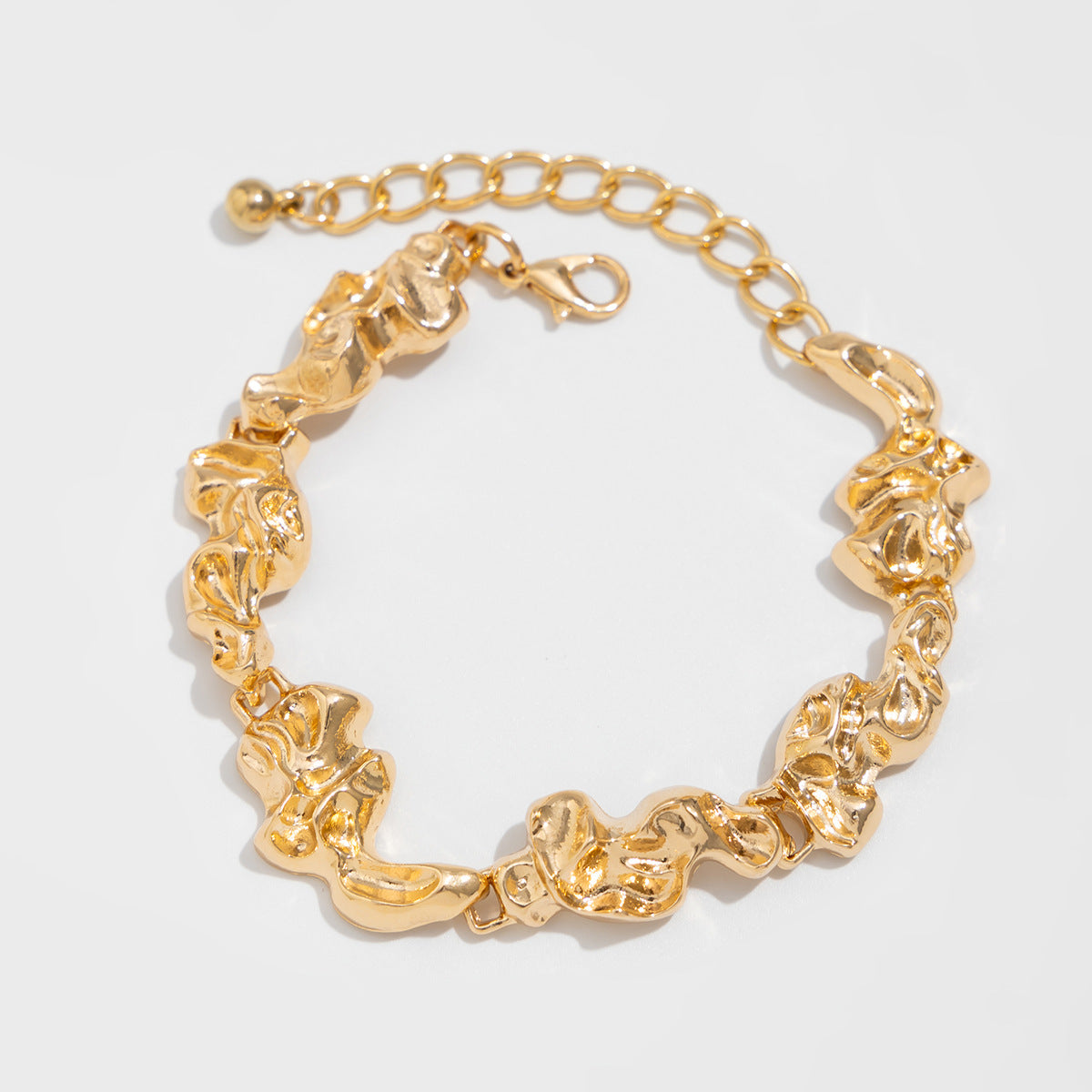 Meagan Molten Metal Jewelry Set - Bracelet - Gold (Style 1) [Z9T940N9]