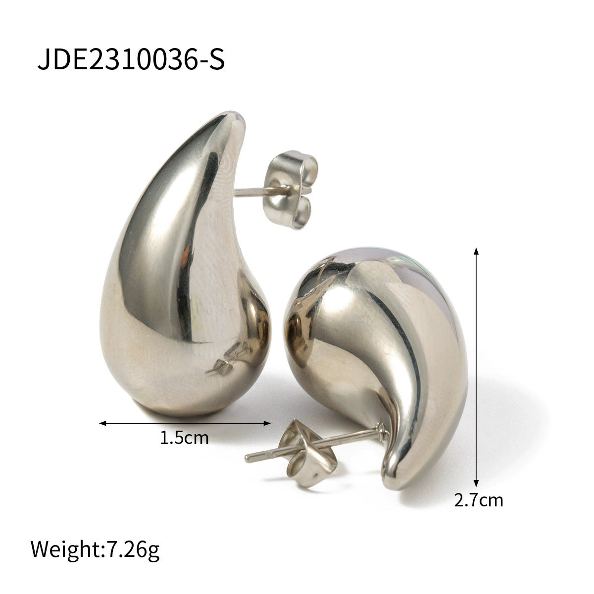 Indya Gilded Drop Earrings - Small [F22MT96C]