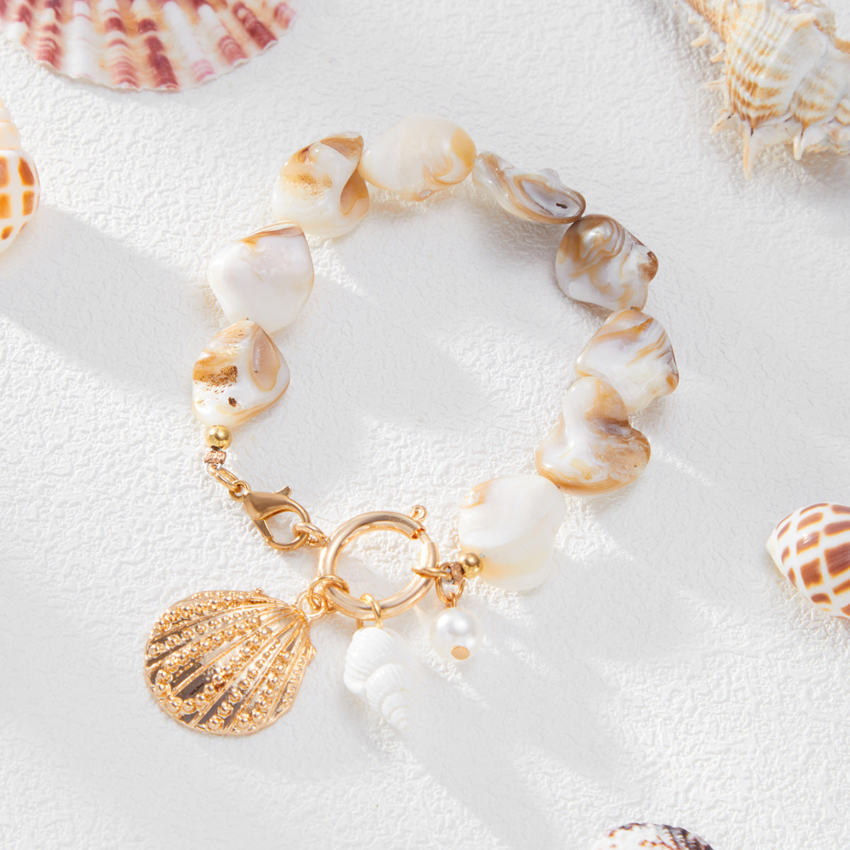 Aleysha Pearl Shell Jewelry Set - Style 2 [6NS24UAT]