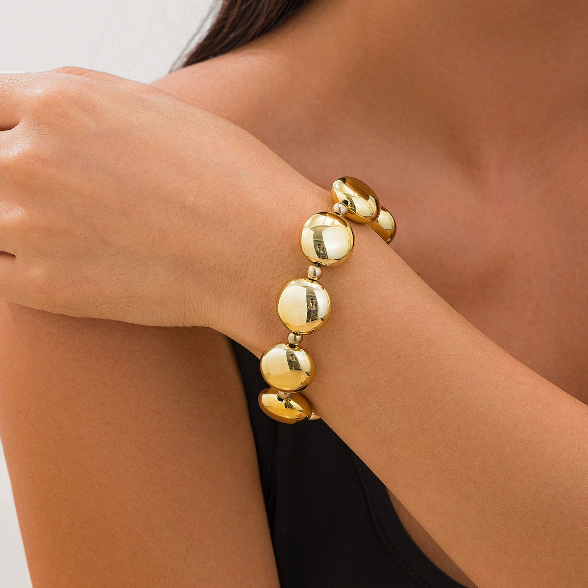 Eastyn Molten Cuff Bracelet - Gold-tone (Style 03) [0Z7FKNVW]