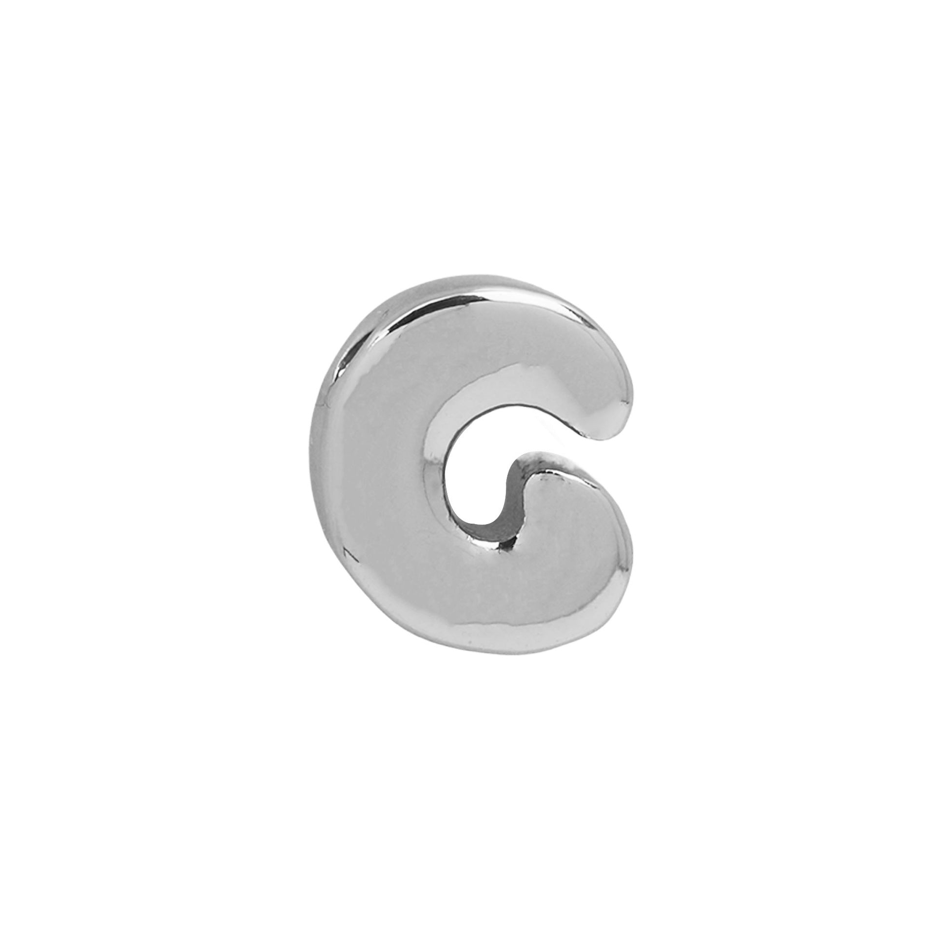 Jamyah Custom Initial Jewelry - Silver C (Pendant Only) [G4VNHWHE]