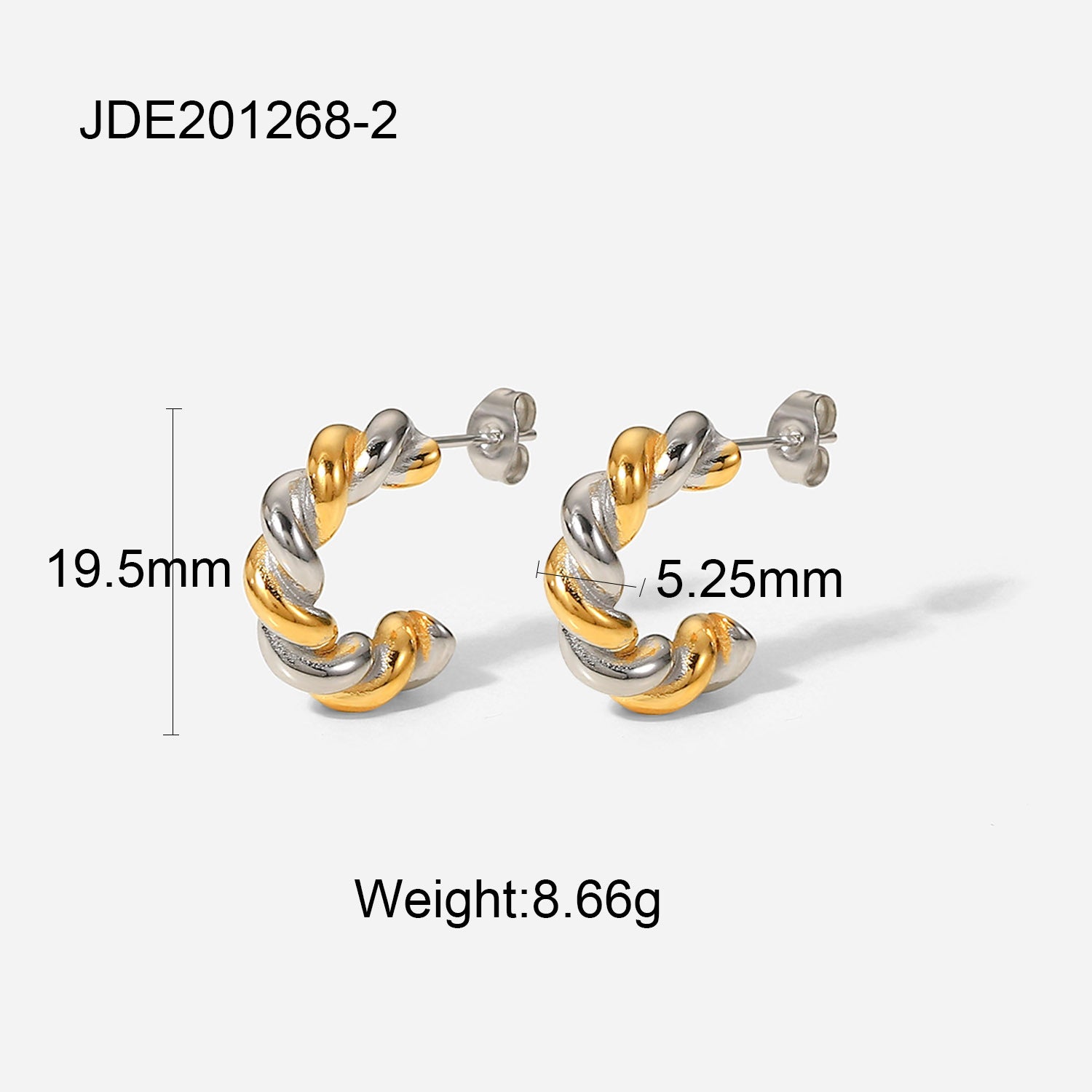 Khalia 18k Gold Plated Geometric Earrings - JDE201268-2 [BBDUUTQ5]
