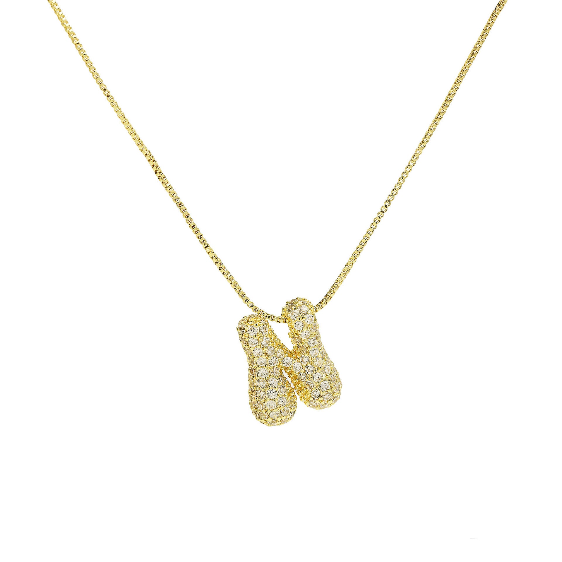 Francis Bubble Initial Necklace - Gold Necklace N [10GHXV7R]