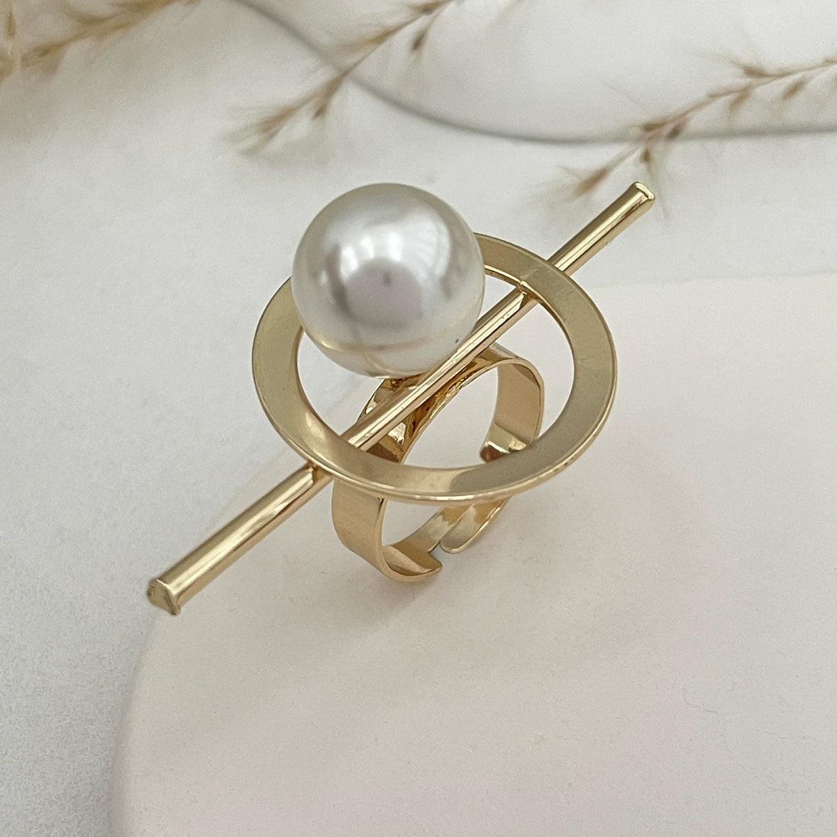 Emaline Baroque Pearl Ring Set - Light Gold Set 02 [1472TMJS]