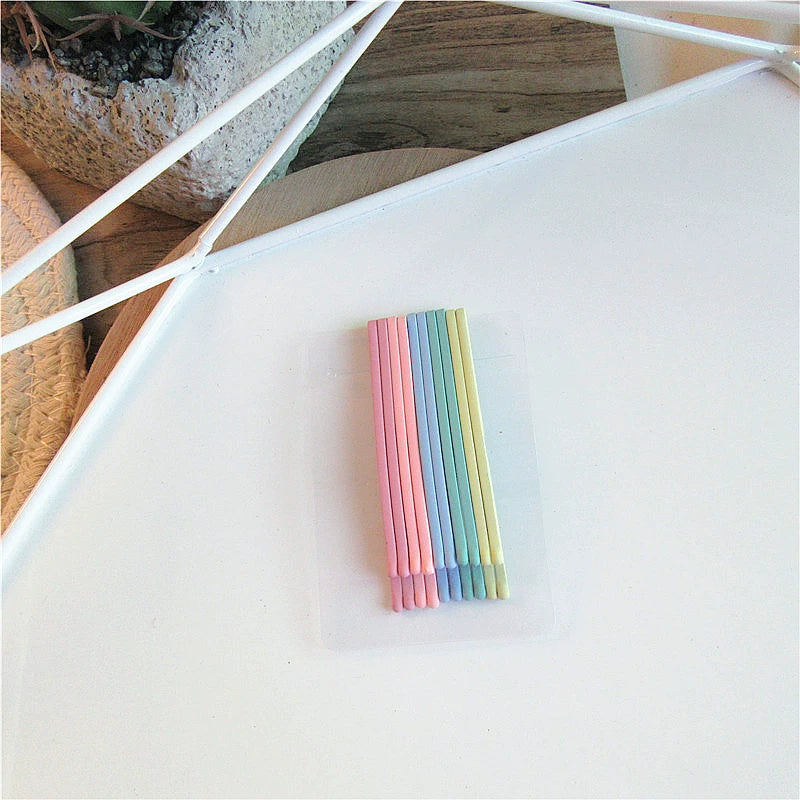 Kaliya Frosted Barrette Clips - Macaron Straight [N8KWCEE3]