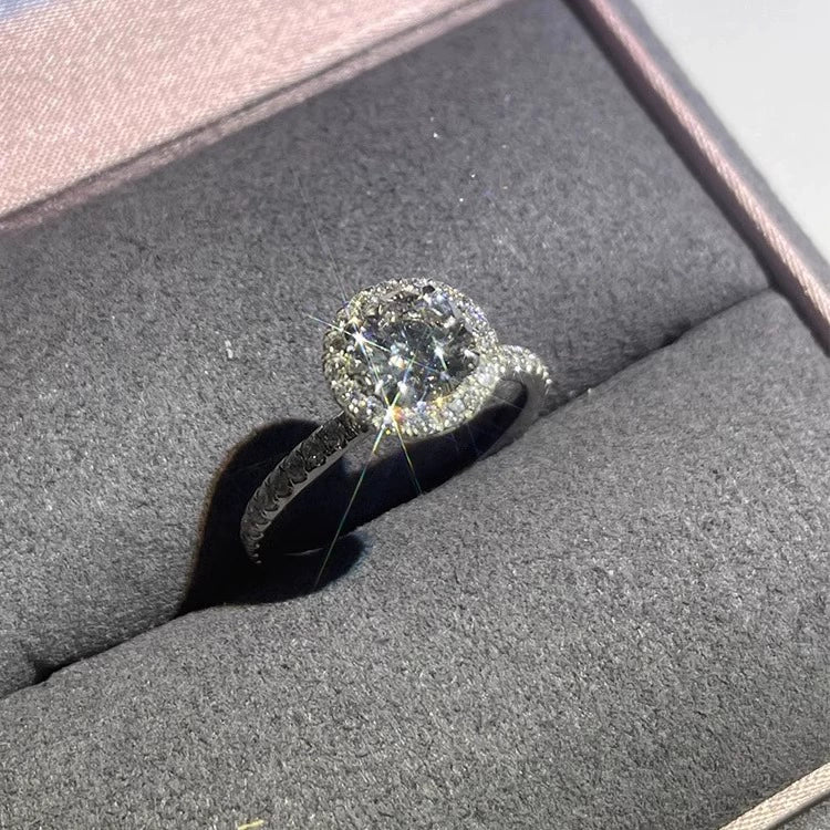 Rita Moissanite Couple Band - Ladies Solitaire (Adjustable Single)