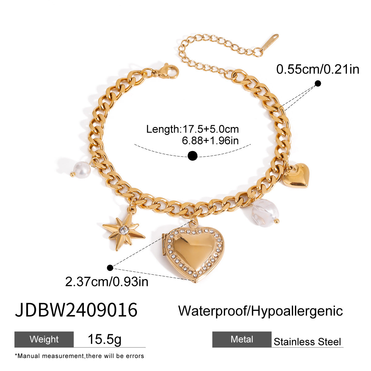 Zamaya Heart Locket Bracelet - JDBW2409016 [MTECLD9W]