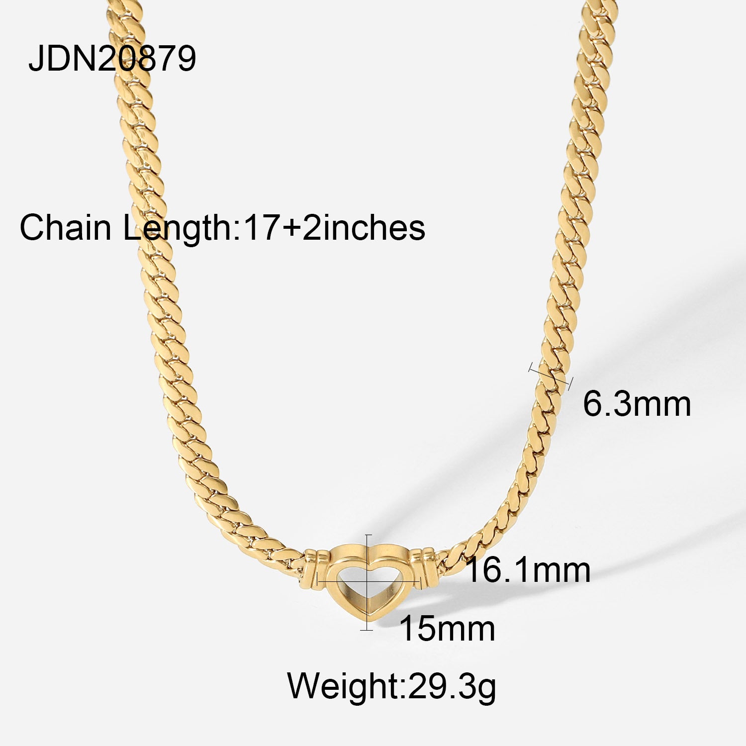 Adaia Layered Heart Chain Necklace - Gold Tone [5DIAT5Y8]