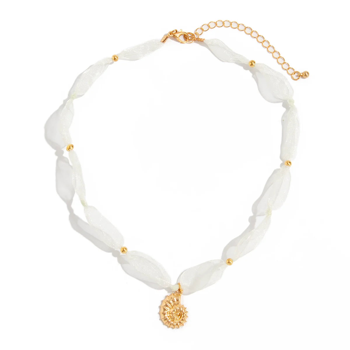 Leyna Starfish Shell Necklace - White