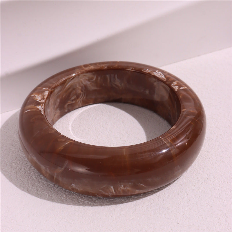 Xandria Artistic Swirl Bangle - Coffee White Smudge [R73K53VS]
